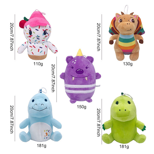 MORIAH ELIZABETH Mystery Plyschleksak Hantverk Mini Fylld Docka Gåva Unicorn 20cm
