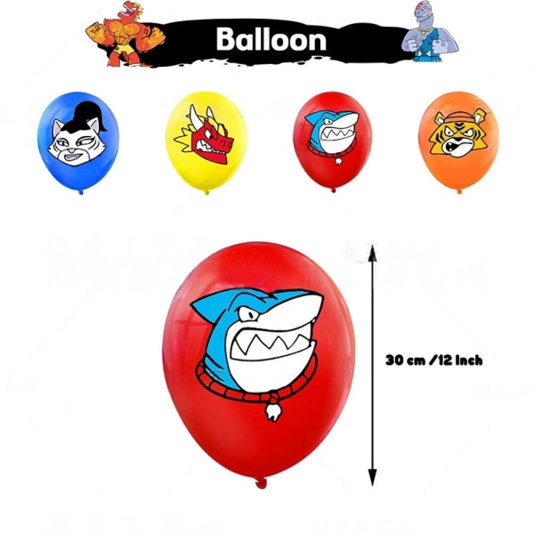 Djurbilder Tema Ballonger Grattis På Födelsedagen Banderoller Födelsedagsfest Dekoration Set