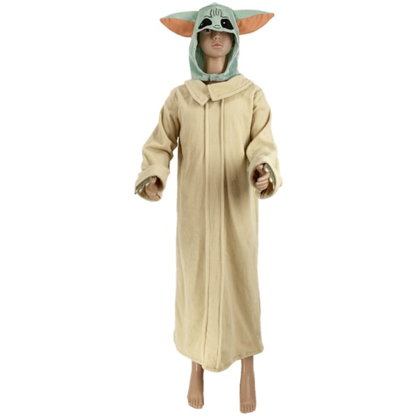 Barn Star Wars Mandalorian Baby Yoda Cosplay kostym Halloween L
