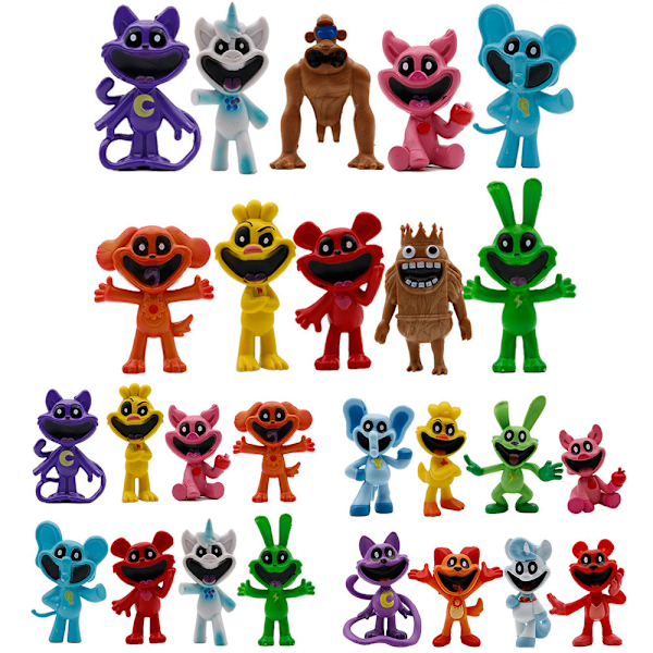 Smiling Critters Figur Smiling Critters Cat Nap Dog Day Catnap Dogday Figurset C 10PCS