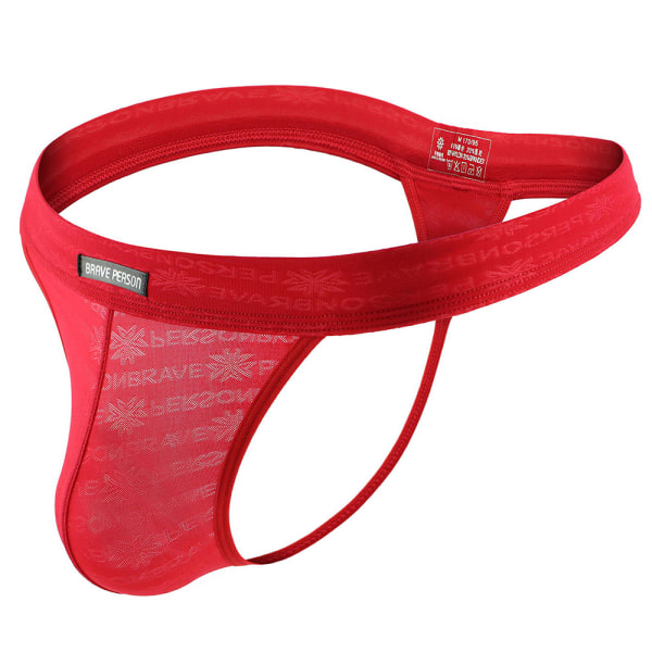 Herrunderkläder Sports Byxor Jockstrap Sexig Snabbtorkande Rem # 6-Red S