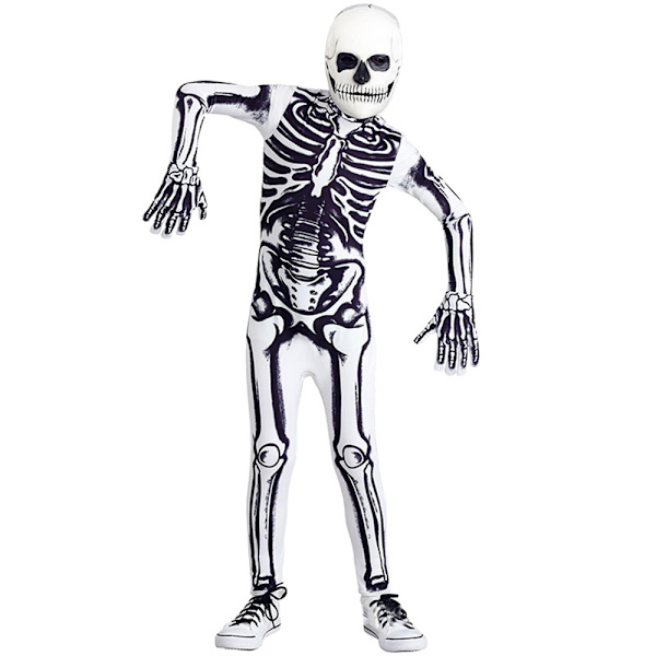 3D Skelet Print Halloween Kostumer Cosplay Bodysuit Catsuits M