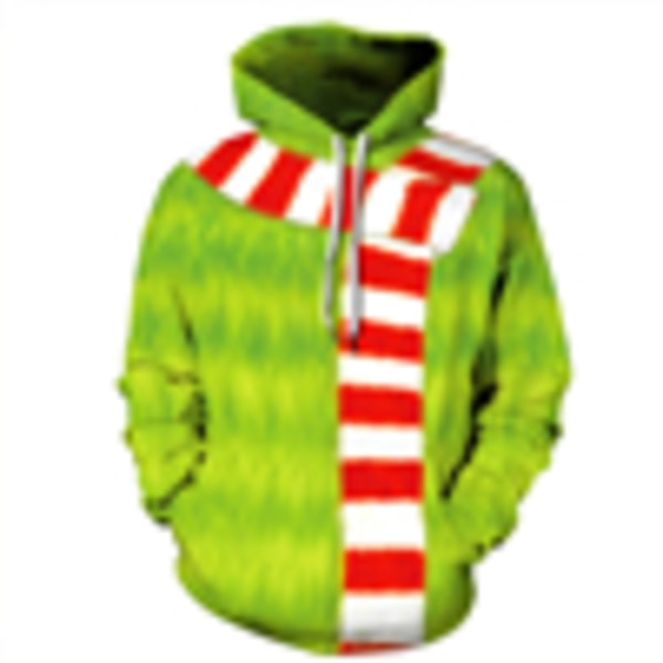 Grinch 3D Cartoon Jultröjor Hoodie Kappa Present Män Kvinnor C M