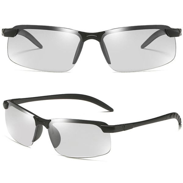 Män Fotokromatiska Solglasögon Som Kör Sportglasögon Black Frame Photochromic Lenses 3 Pack