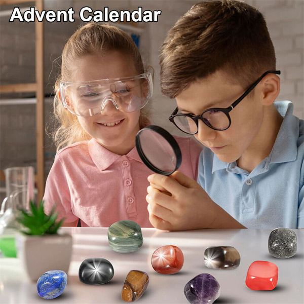 2023 Julekalender med 24 dager Naturlig Stein Blindboks