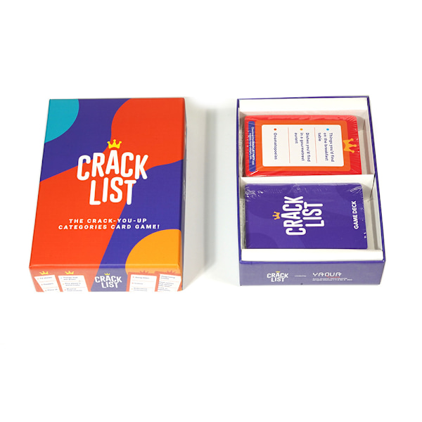 Lautapelikorttisetti Crack List -juhlat Joulu Halloween Perhe Ystävät Lahja
