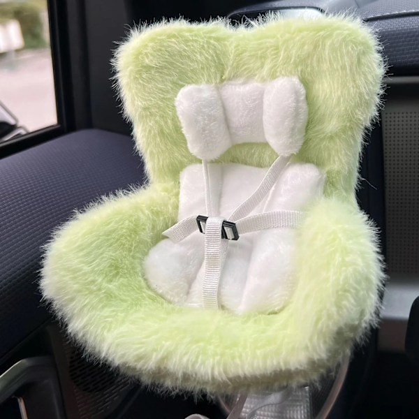 Labubu Docka Bilsätes Tillbehör för Luftventiler - Skyddar Dockor, Perfekt för Bilinredning, Passar 17cm Labubu Dockor Green