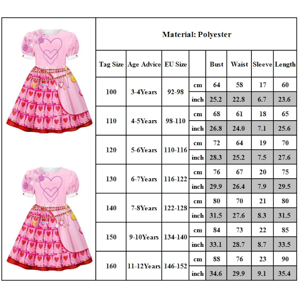 Halloween Prinsessekjole Pige Fancy Kjole til Piger Hjerternes Dronning kostumer Descendants Kjoler til Piger The Rise Of Red Kostume 150cm