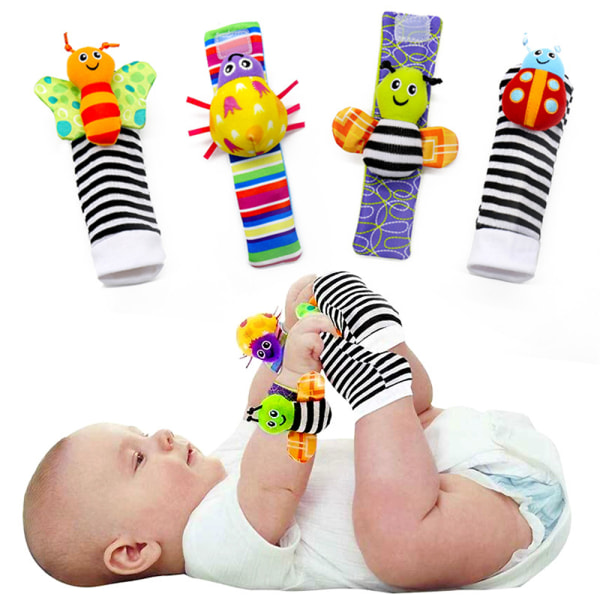 Baby Foot Finder Socks & handledsskaller Leksaker Hjärnutveckling
