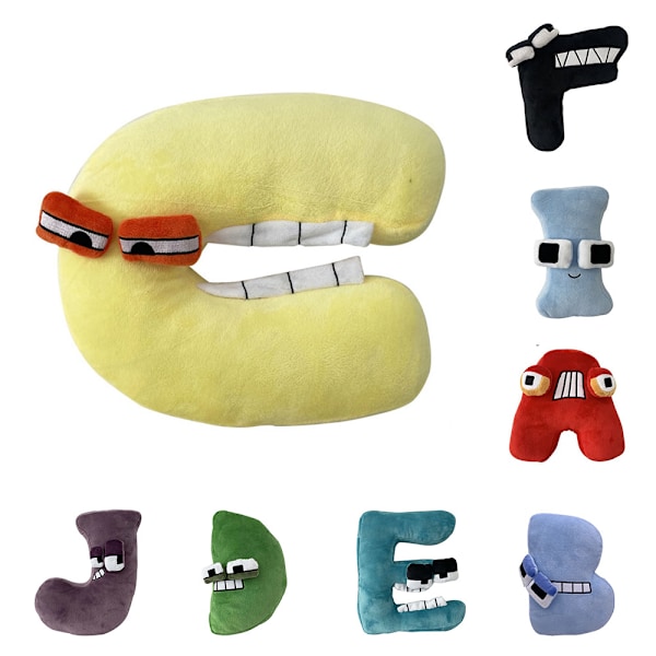 Alphabet Lore Plyschleksak Fylld Plushie Söt Docka Julgåva Barn C