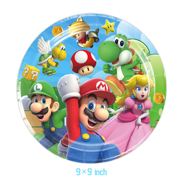 Mario Party Servisesett Festutstyr Dekorasjon til Bursdag