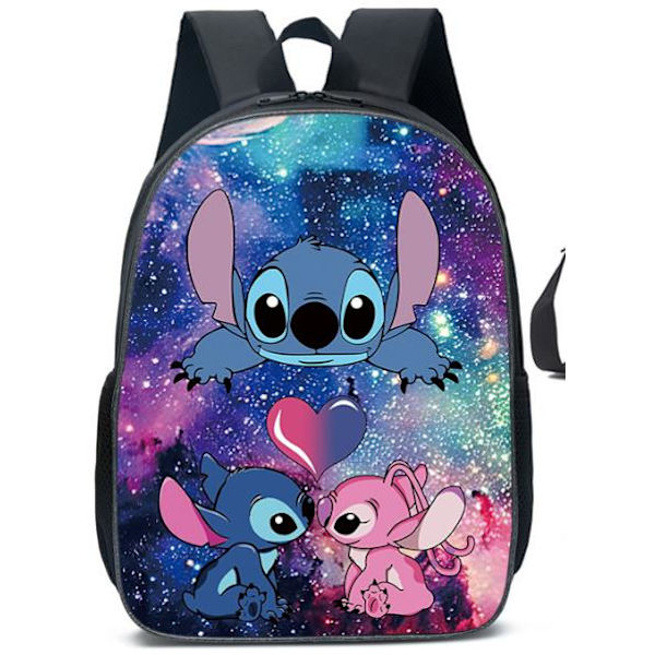 Pojkflicka Lilo & Stitch Ryggsäck Skolväska Casual Bokväska Resa A