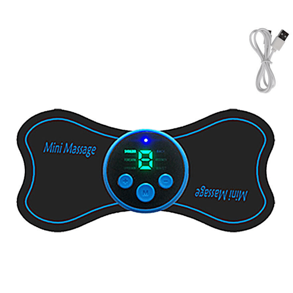 Bärbar Mini Nackmassager Cervical Stimulator Smärtlindring Present Digital display rechargeable