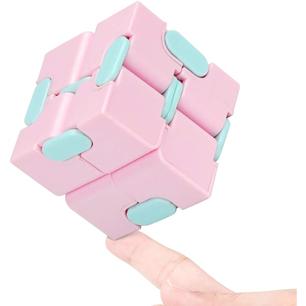 Fidget Cube Toy Sensorisk Finger Rubik Cube Sensorisk Toy Kid Game Pink