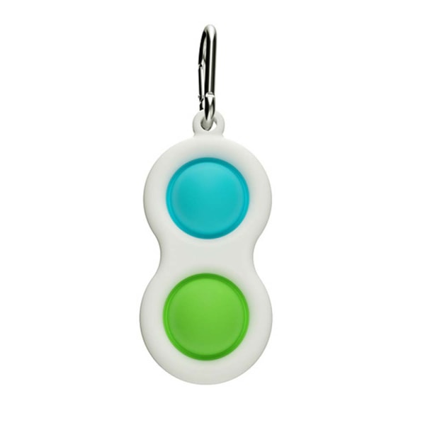 Baby Simpl Dimpl Finger Infinity Cube Board Nyckelring Sensorisk leksak Blue - Green