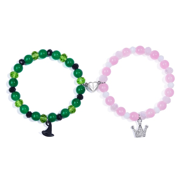 2 st Parvänliga Pararmband, Film Merch Natursten Hattkrona, Bästa Vän BFF Armband Smycken, Jul Valentinsdagspresent för Fans