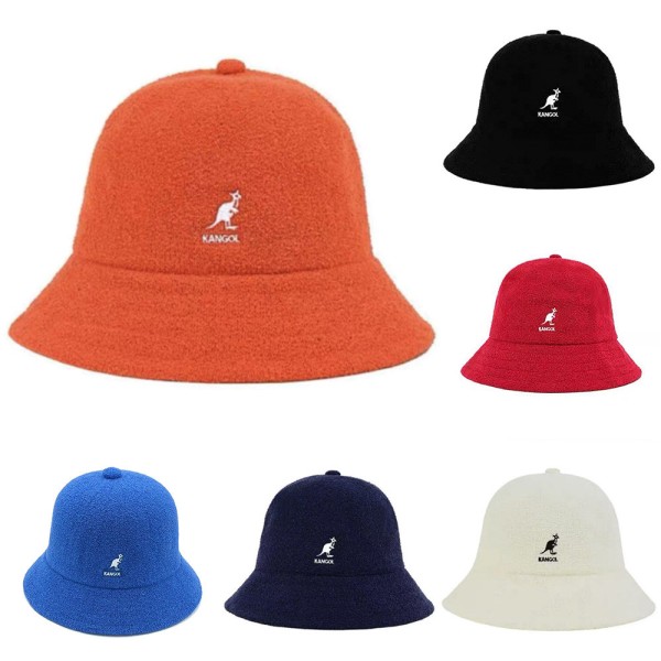 Unisex Hip-Hop Klassisk Kangol Bermuda Casual Bucket Hats Cap Sports Hat Black