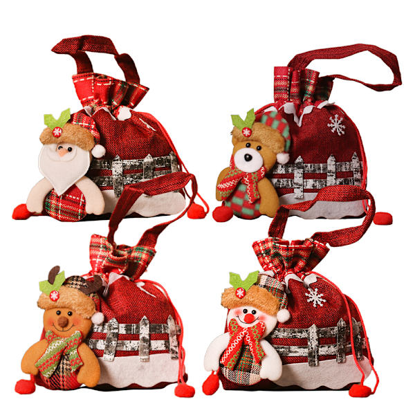 1 STK Julegavepose med snøre Wonder Xmas Goodiebag til festgaver ferie