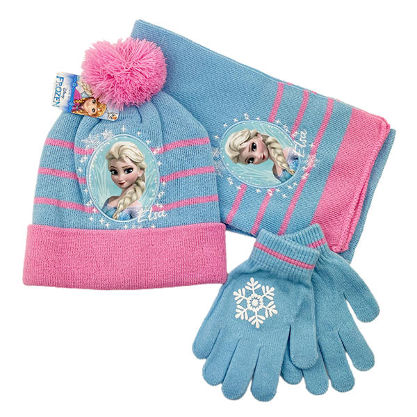 Frozen 2 Prinsessa Stickad Mössa, Halsduk & Vantar Utesett 1