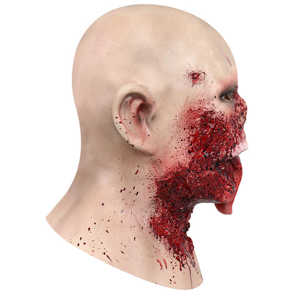 Skummel Halloween-maske som stikker ut tungen