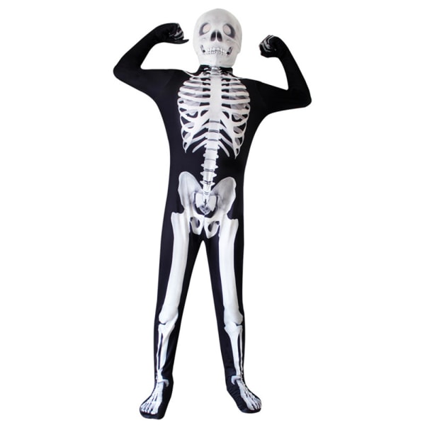 Halloween Skelett kostym för barn Bodysuit Skinny Jumpsuit 120cm