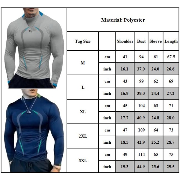 Sommar Tränings T-shirts för Män Sport Gym Andningsbar Långärmad white M