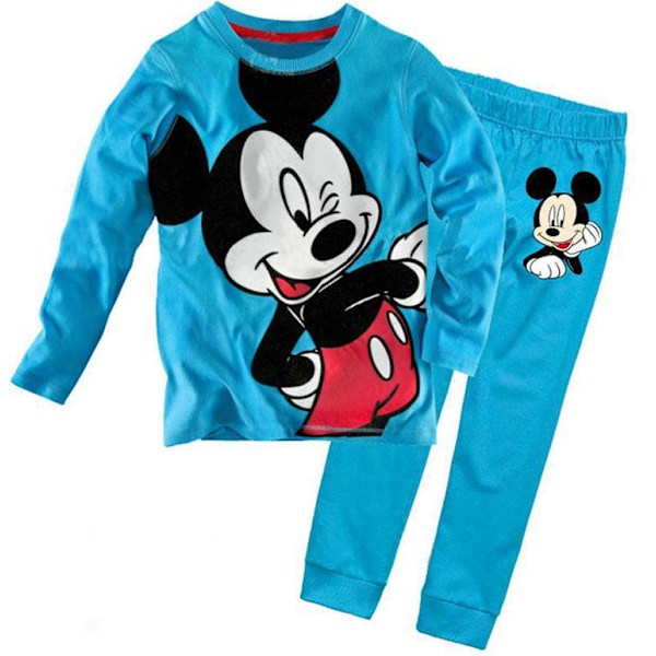 Mickey Pojkar Pyjamas Barn Pojkar Flickor 2st Set Långärmad Tryck Toppar+ Byxor Tryck Kläder Pyjamas & Vardagskläder Barnpresent #2 100cm