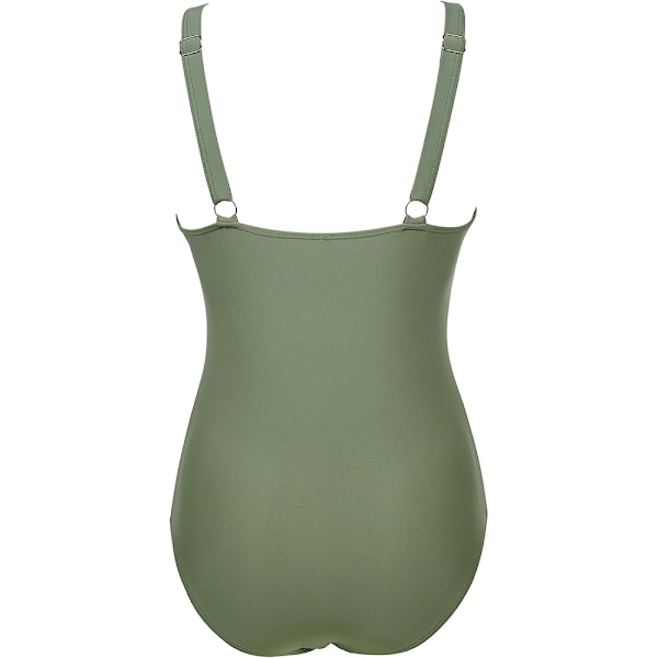 Dame Polstret Monokini Badetøj Hel Badedragt Mavekontrol Strandtøj Light green M