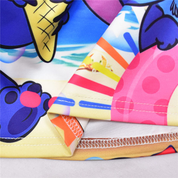 Tyttöjen Lilo ja Stitch Rusettimekko Hame Prinsessa Syntymäpäiväjuhlat Puku Mekko #1 130cm