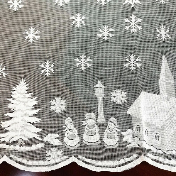 Vit Jul Spetsduk Bordsduk Hemfesttillbehör 152x260cm