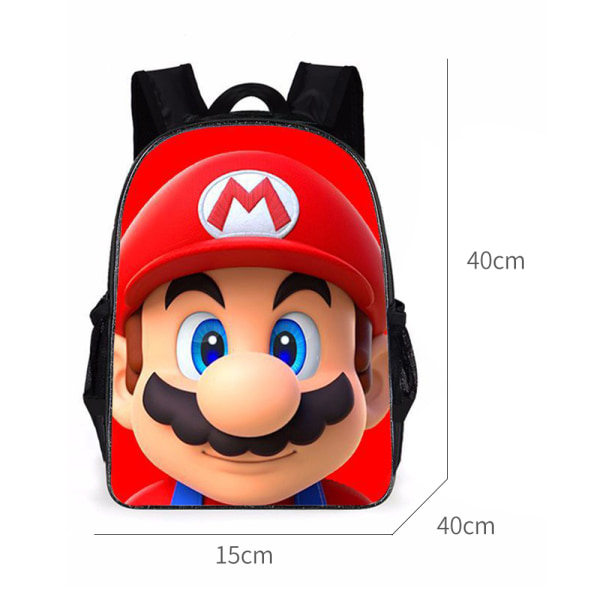 Ny Super Mario Bros Ryggsäck för Pojkar - Barnens tecknade skolväskor A