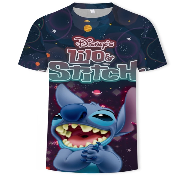 Lilo Stitch Barn Pojkar Flick T-shirt Sommar Casual Kortärmad T-shirt Halloween present B 130cm