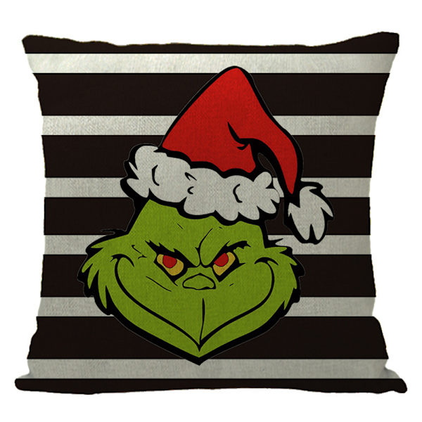Christmas Grinch Putetrekk Juledekor for Verandadekor, Sofa 9