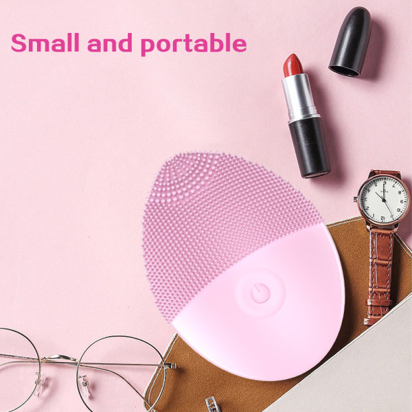 Silikon Electric Wash Brus Rengöringsborste Vattentät massage pink