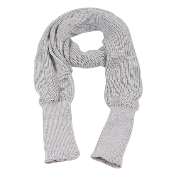 Naisten huivit hihoilla, syksyn ja talven neulotut virkattut huivit, shaalit, neuleet, kylmän sään huivit Light Grey