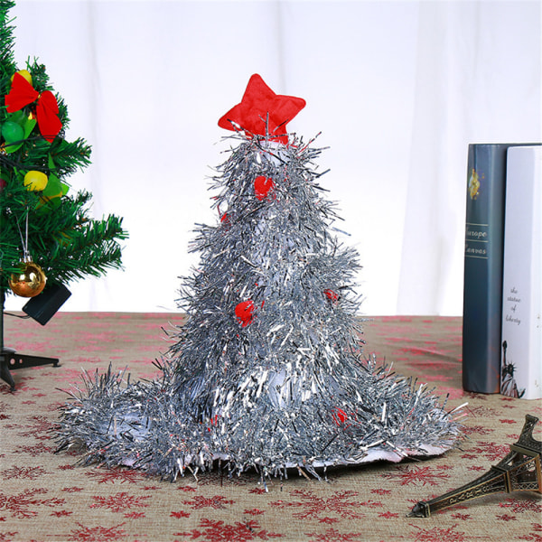 Julgran Novelty Tomtehatt Roliga Ögonfångande Julgåva silvery
