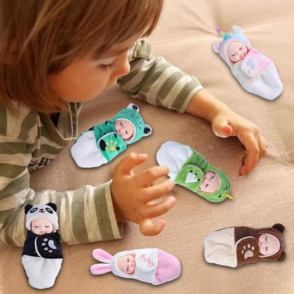 6 st Mini Reborn Babydocka Simulation Återfödelsedockor Leksak Barn Flickleksaker 6PCS