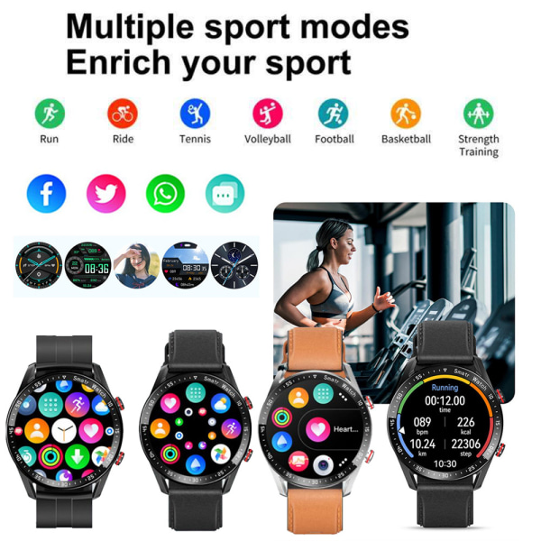 Smart Watch Vattentät Smartwatch Bluetooth iPhone Samsung C