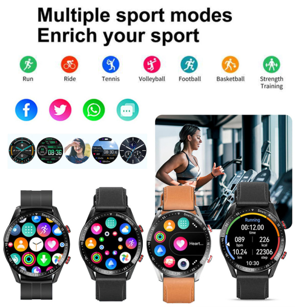 Smartwatch Vattentät Smartwatch Bluetooth iPhone Samsung C