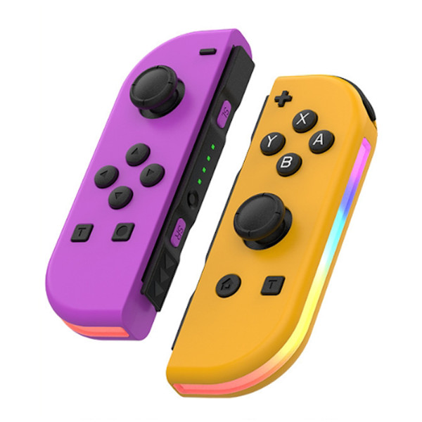 Trådlöst par Joy-Con-kontroller för Nintendo Switch, höger och vänster, Gamepad Joypad Purple Yellow