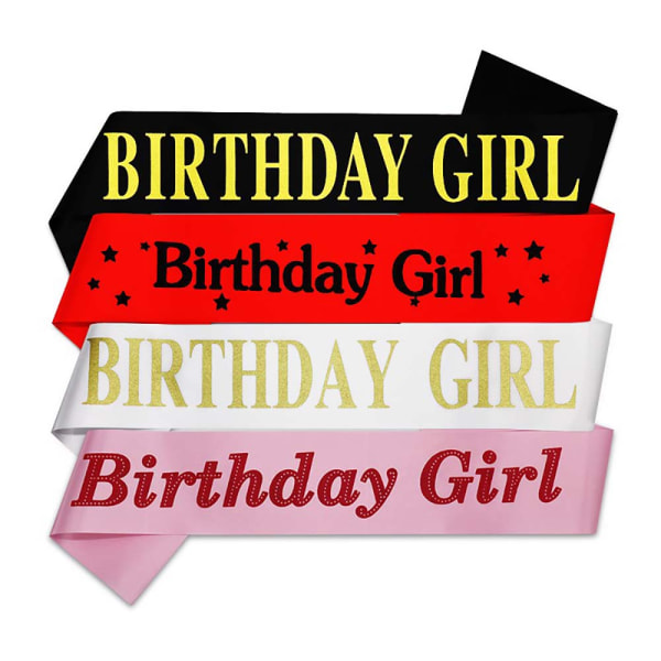 Grattis på födelsedagen Party Girl Bälte Band Decor #2