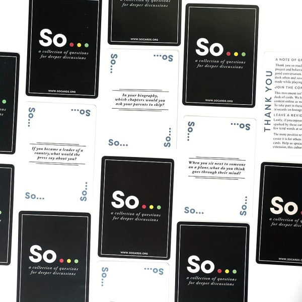 So Cards - Djupgående och Intressanta Diskussionsspelkort