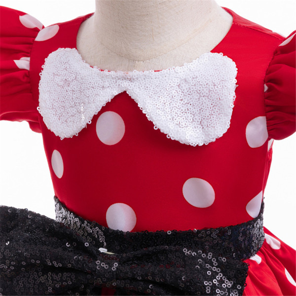 Flickor Minnie Prinsessa Klänning Uppträdande Juldräkt Kjolar 110cm