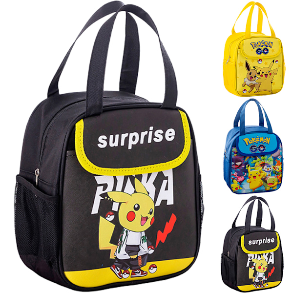 Cartoon Kids Girls Boys Portable Students Lunch Bag School Office Snack Food Picnic Box Storage Pack Yellow