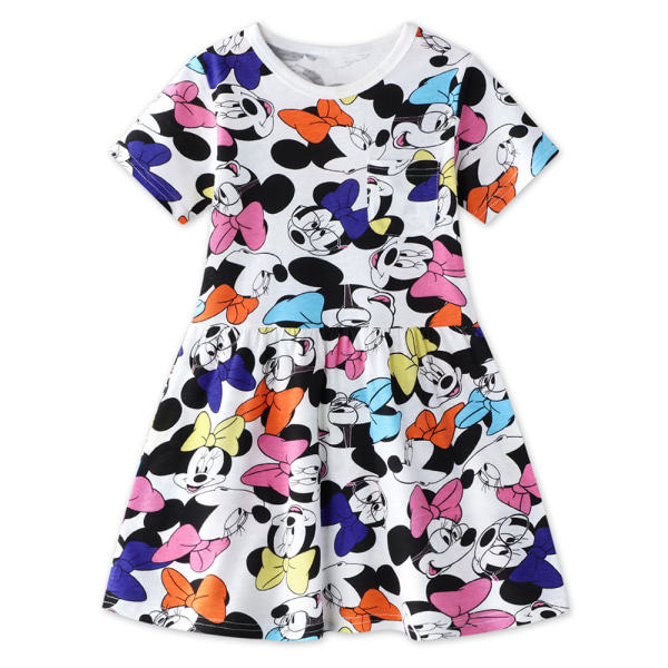 Flicka Mjuk Minnie Mouse Tryck Shorts Ärm Sommarkläder