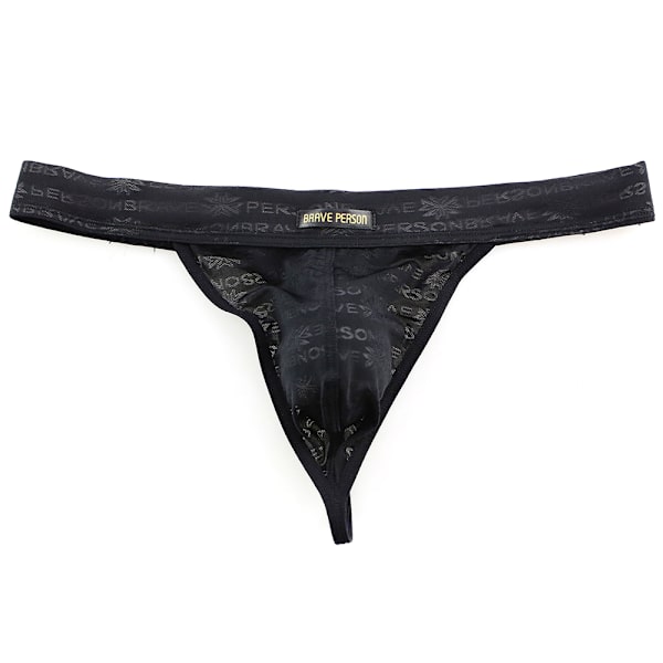 Miesten alusvaatteet Urheiluhousut Jockstrap Seksikkäät Nopeasti kuivuvat stringit # 6-Black M