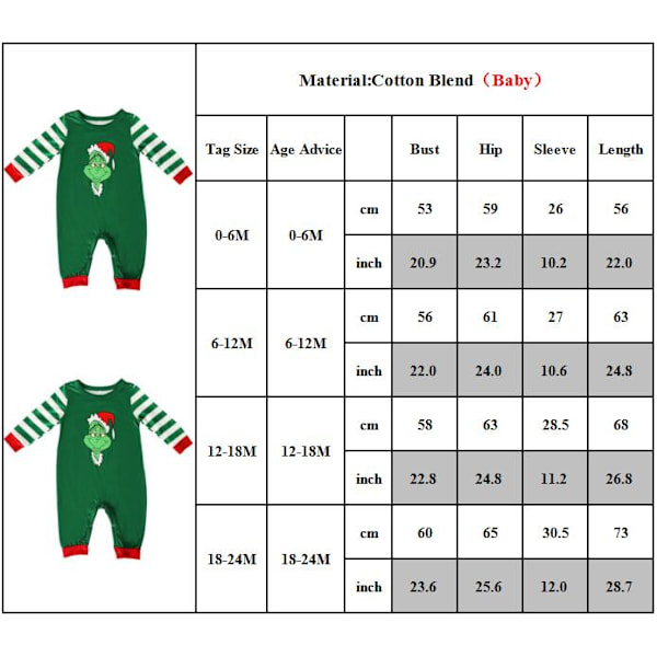 Greenwich Xmas Vanhempi-lapsi Asu Perhe Pyjama Yhteensopiva Setti Baby 18-24M