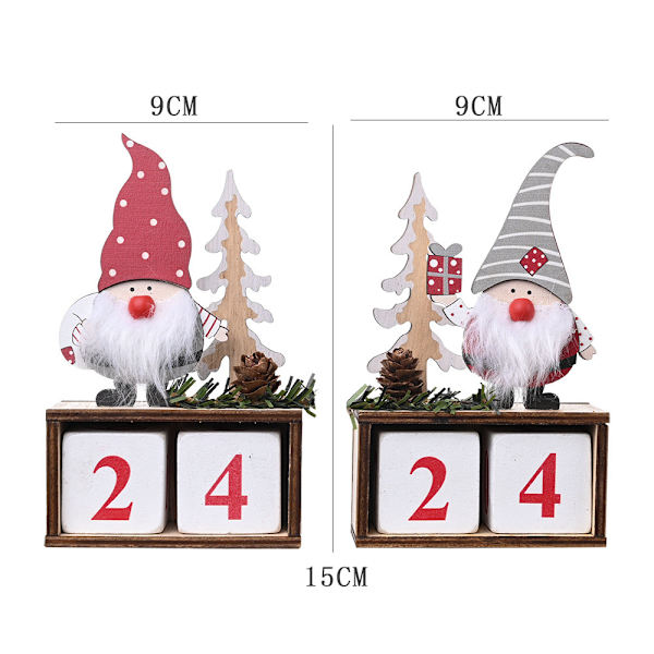 Adventskalender 2023 Julekalender Nedtælling Julemand Trædekoration Red Hat