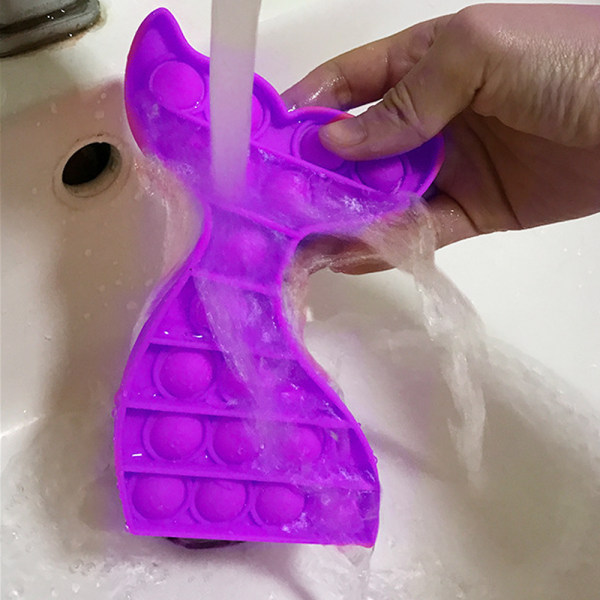 Pop It Sensory Fidget Toys Push Bubble Stressboll Spelpresent Mermaid