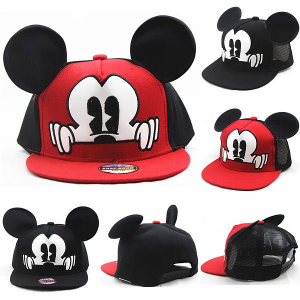 Tegneserie Mickey Mouse søde øreklapper Snapback Solhatte Red Net